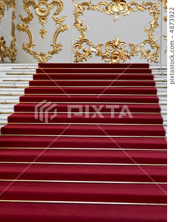 red carpet on the marble staircase 4873922