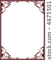Decorative frame 18 (dark red) 4875501