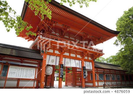 Shimogamo Shrine的塔 4876059