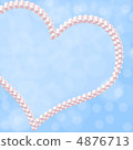Blue pearl heart background 4876713