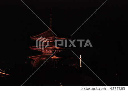 "Tower of Yasaka (left)" and "Kyoto Tower (right)" (Higashiyama Ward, Kyoto City) 4877863