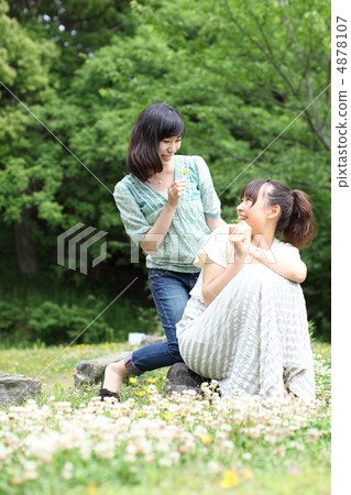 2個人喜歡三葉草花 2個人喜歡三葉草花 4878107
