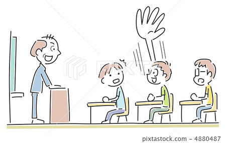 孩子用手高高興興地 4880487