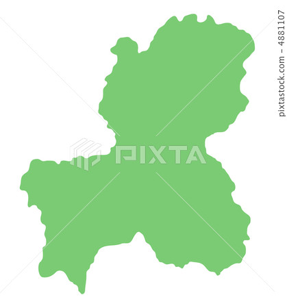 Map of Gifu Prefecture - Stock Illustration [4881107] - PIXTA