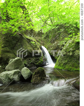 Waterfall of Koseiyama in Nikko city, Tochigi prefecture 4887100