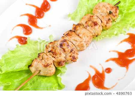 Grilled chicken meat closeup 4890763