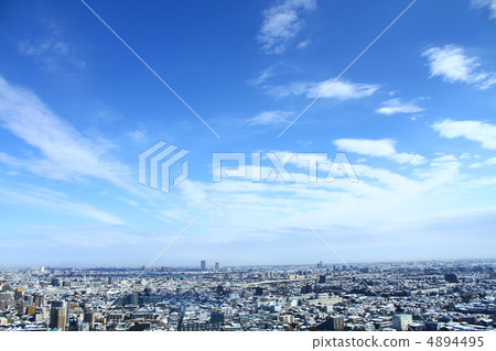 Tokyo landscape of the blue sky 4894495