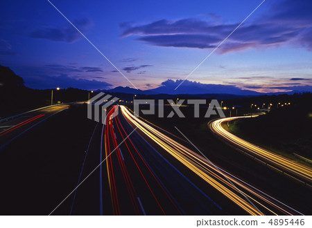 Night view of Tohoku Expressway 4895446