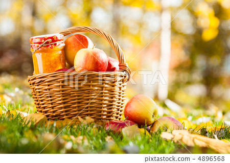 Apple jam in jar Apple jam in jar 4896568
