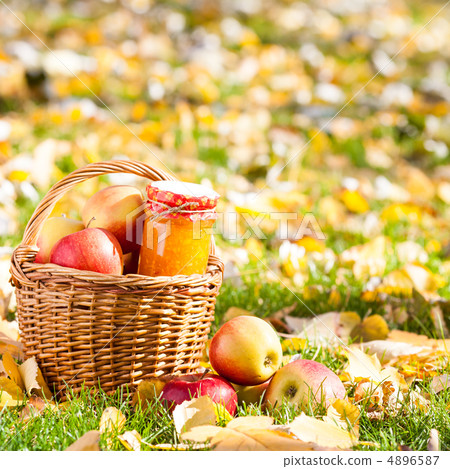 Apple jam in jar Apple jam in jar 4896587