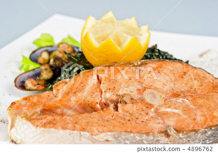 salmon steak salmon steak 4896762