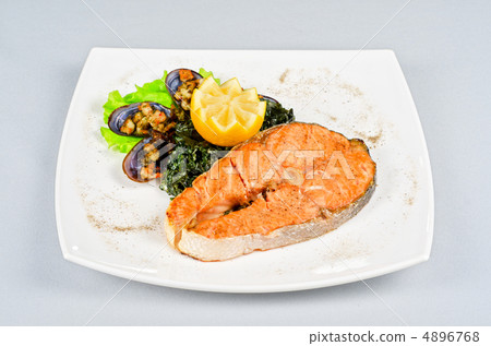 salmon steak salmon steak 4896768