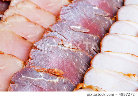 Cutting sausage and meat Cutting sausage and meat 4897272