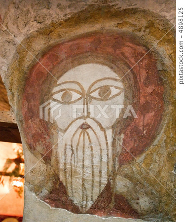 old Coptic fresco 4898125
