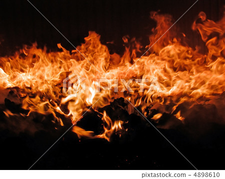 fire in stove fire in stove 4898610