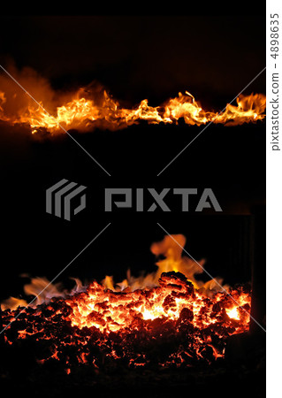 fire in stove fire in stove 4898635