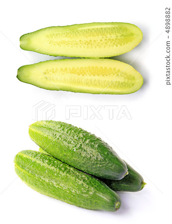 cucumber on white background cucumber on white background 4898882