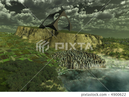 Fantasy world "Geometric model hill" 4900622