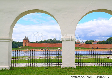 ancient arch on coast river 4902717