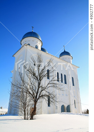 christian orthodox male priory amongst snow 4902777