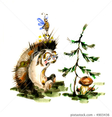 baby drawing on white background 4903436