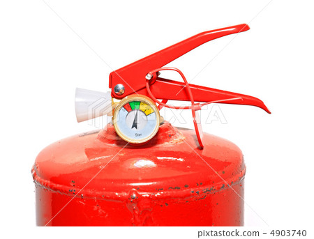 red extinguisher on white background 4903740