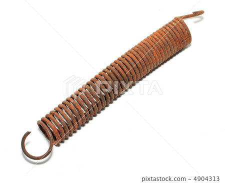 aging rusty spring on white background 4904313