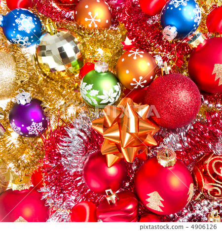 christmas balls and tinsel christmas balls and tinsel 4906126