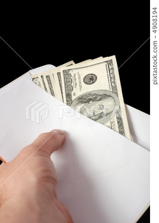 Bribe in an envelope and hand Bribe in an envelope and hand 4908194