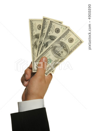 Dollars in a hand of the businessman 4908890