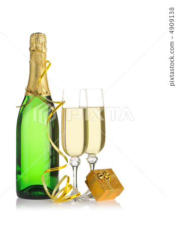 Bottle of a champagne and glasses Bottle of a champagne and glasses 4909138