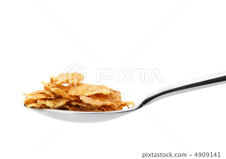 Сornflakes. A dry breakfast in a spoon. 4909141