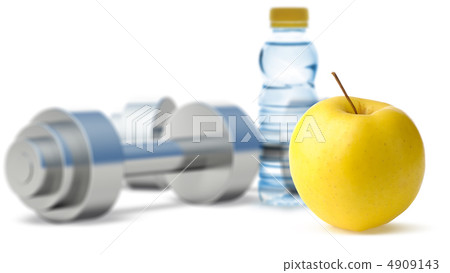 Dumbbells with an apple Dumbbells with an apple 4909143