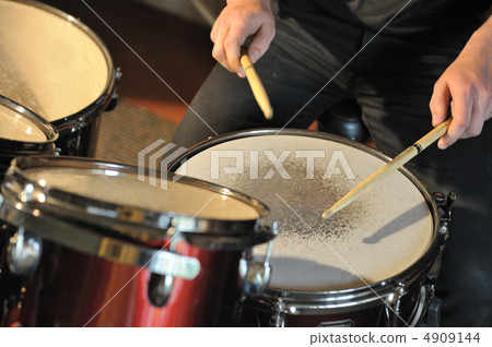 The drummer in action The drummer in action 4909144