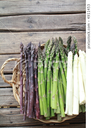 香甜可口的北海道綠蘆筍、白蘆筍和紫蘆筍 4911453