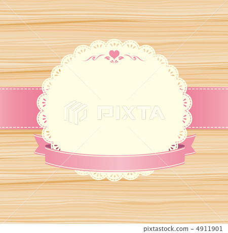 邀請花邊布框架標籤 4911901