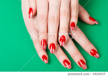 Female hands with French manicure Female hands with French manicure 4920037