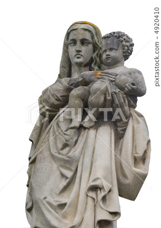 Monument of the woman with the child on a cemetery 4920410