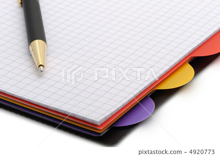 Notebook - organizer with the stylish pen.Color bookmarks 4920773