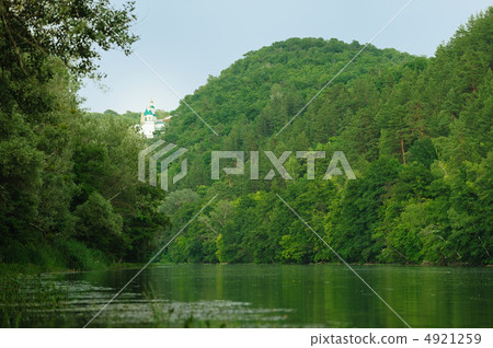 Picturesque forest and the river Picturesque forest and the river 4921259