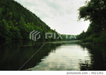Picturesque forest and the river Picturesque forest and the river 4921261