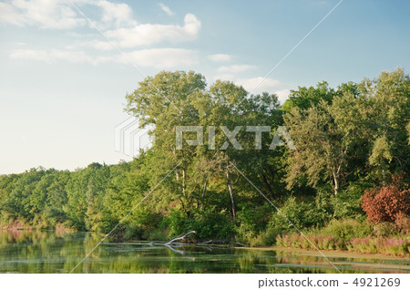 Picturesque forest and the river Picturesque forest and the river 4921269