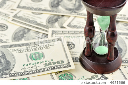 Sand-glass on dollars blue tone 4921666