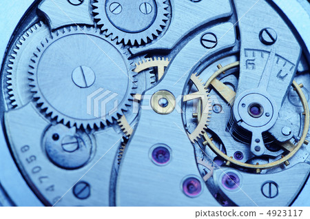 The mechanism of analog hours - blue tone 4923117