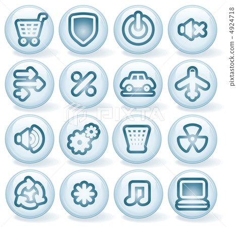 Shiny Round Icons #5 - Stock Illustration [4924718] - PIXTA