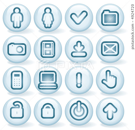 Shiny Round Icons #4 - Stock Illustration [4924720] - PIXTA