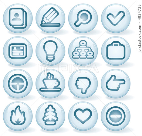 Shiny Round Icons #1 - Stock Illustration [4924725] - PIXTA
