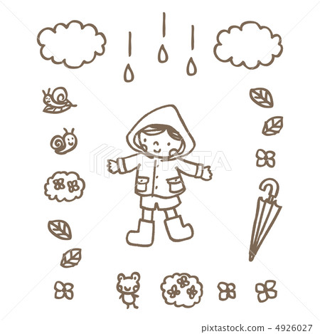 Rain gear and boy 4926027