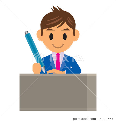 Businessman illustration writing Businessman illustration writing 4929665
