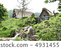 Archaeological structure built behind the waterfall 4931455